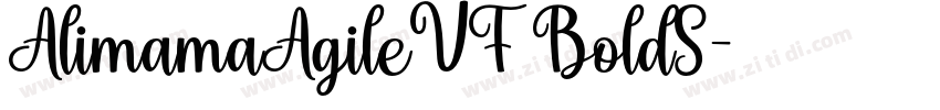 AlimamaAgileVF BoldS字体转换